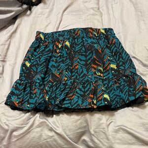Charlotte Russe Teal and Orange Mini Skirt